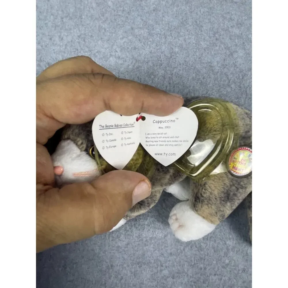 VTG‎ Beanie Babies Cappucino Bean Bag Plush Cat 6